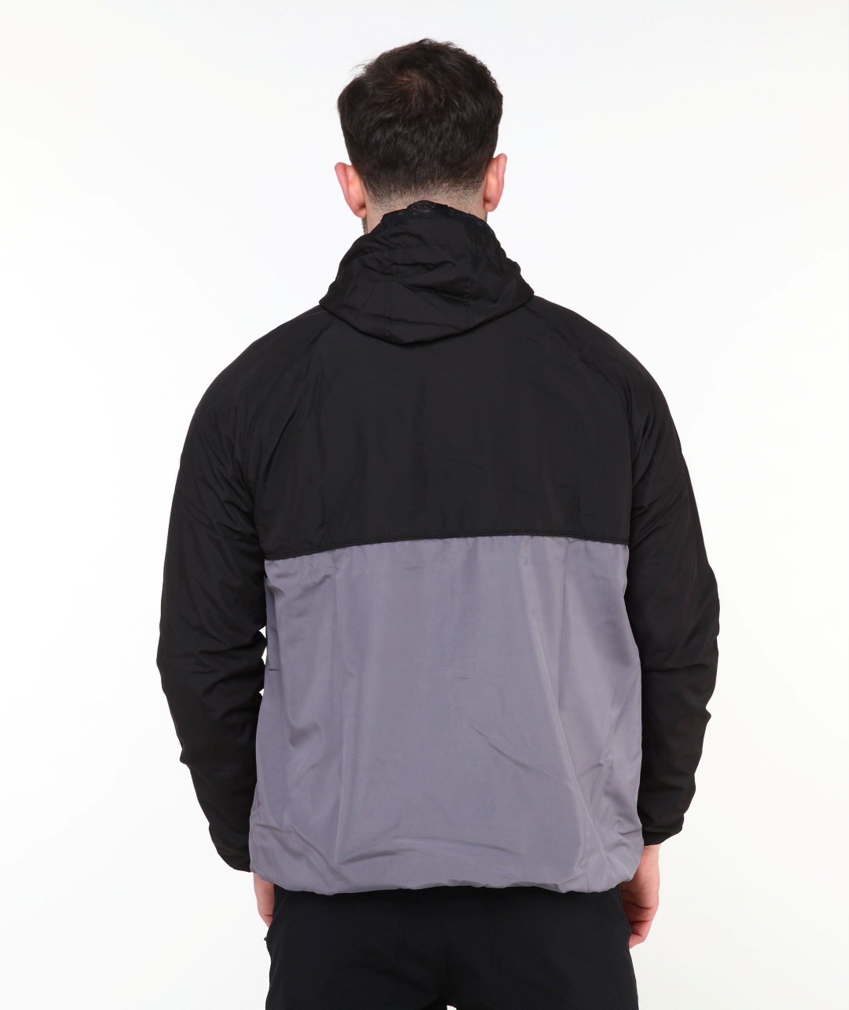 Speed Koşu Yağmurluğu Gri/Siyah