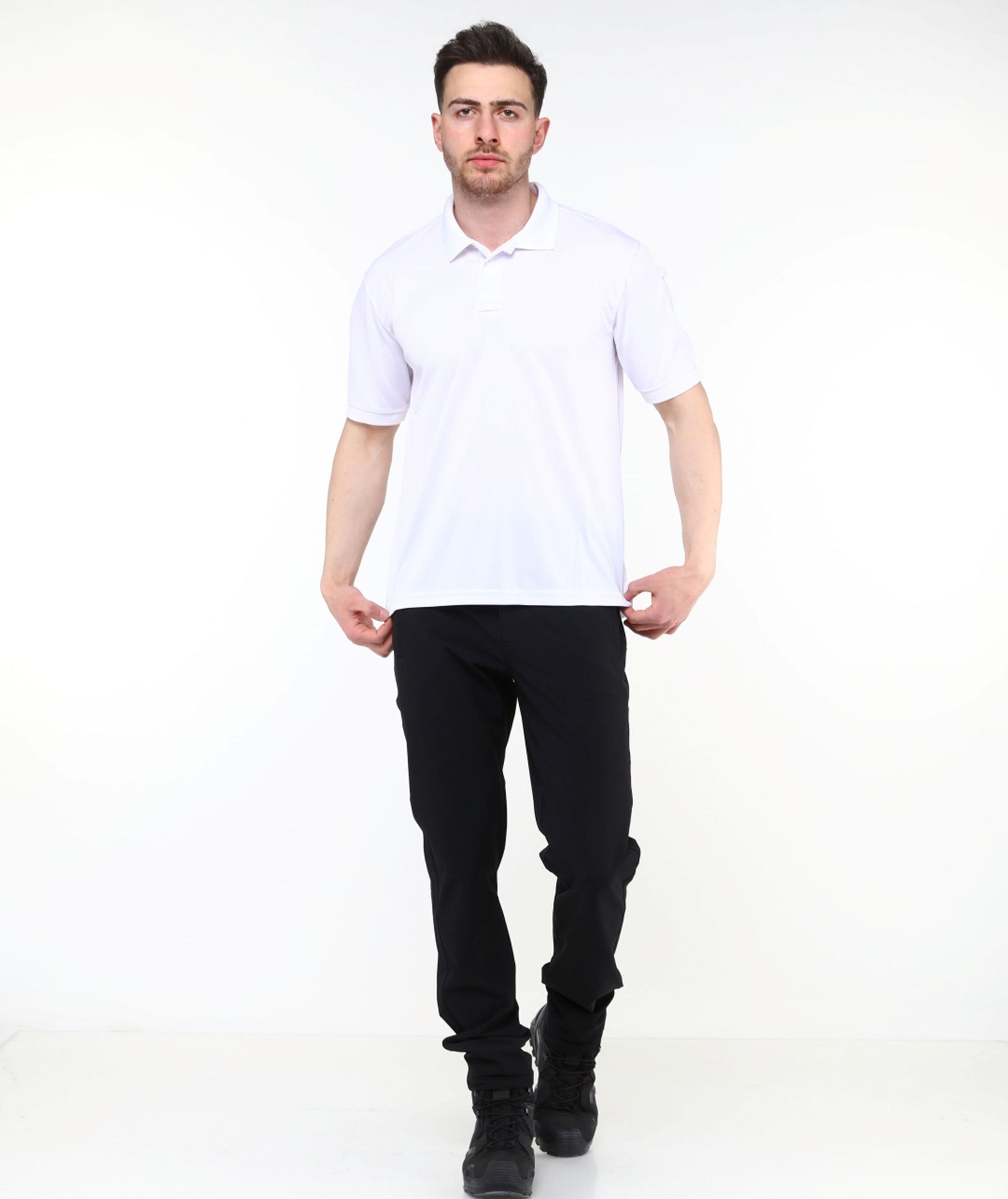 Urban Tactical Polo Yaka T-Shirt / Beyaz