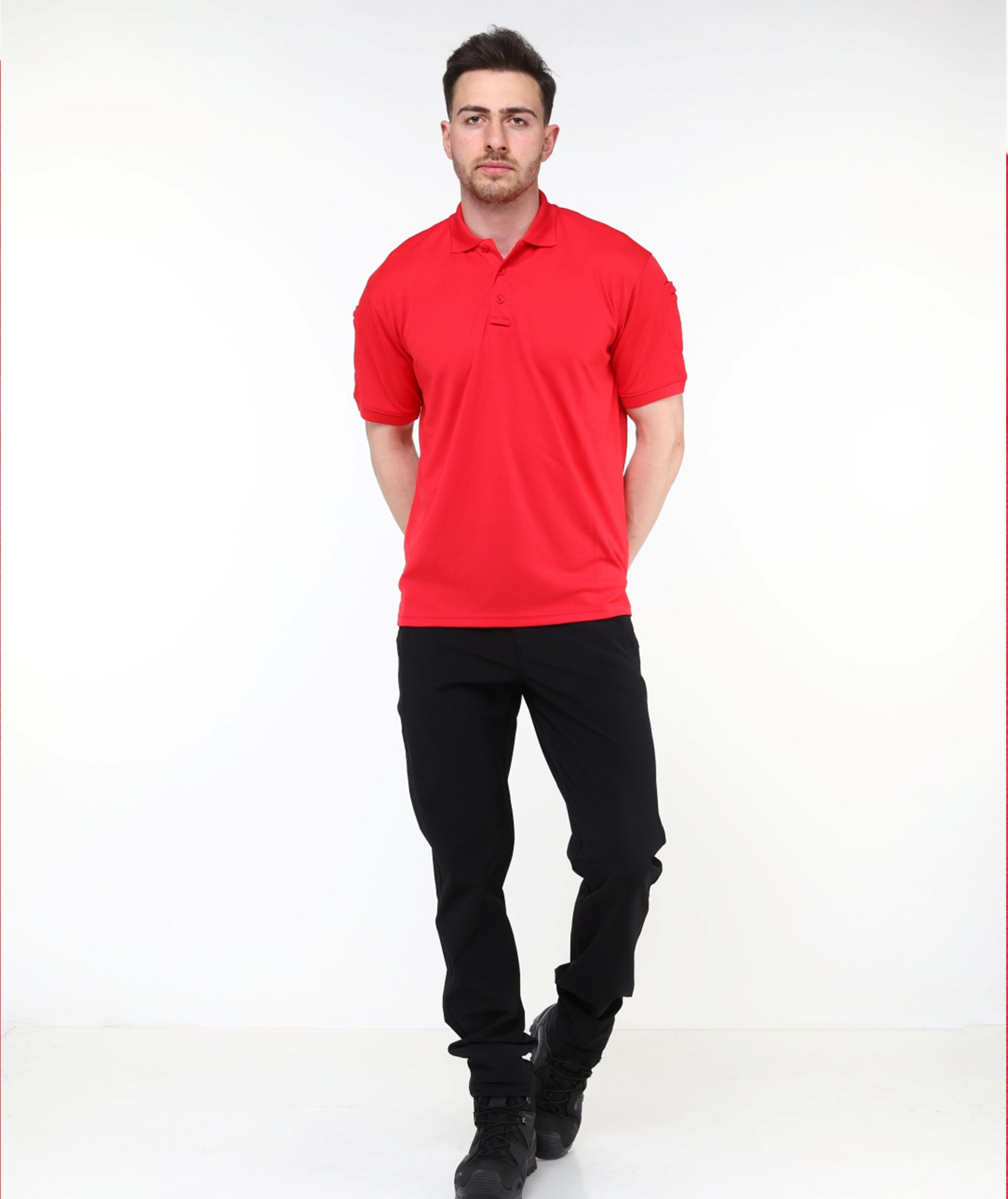 Urban Tactical Polo Yaka T-Shirt / Kırmızı