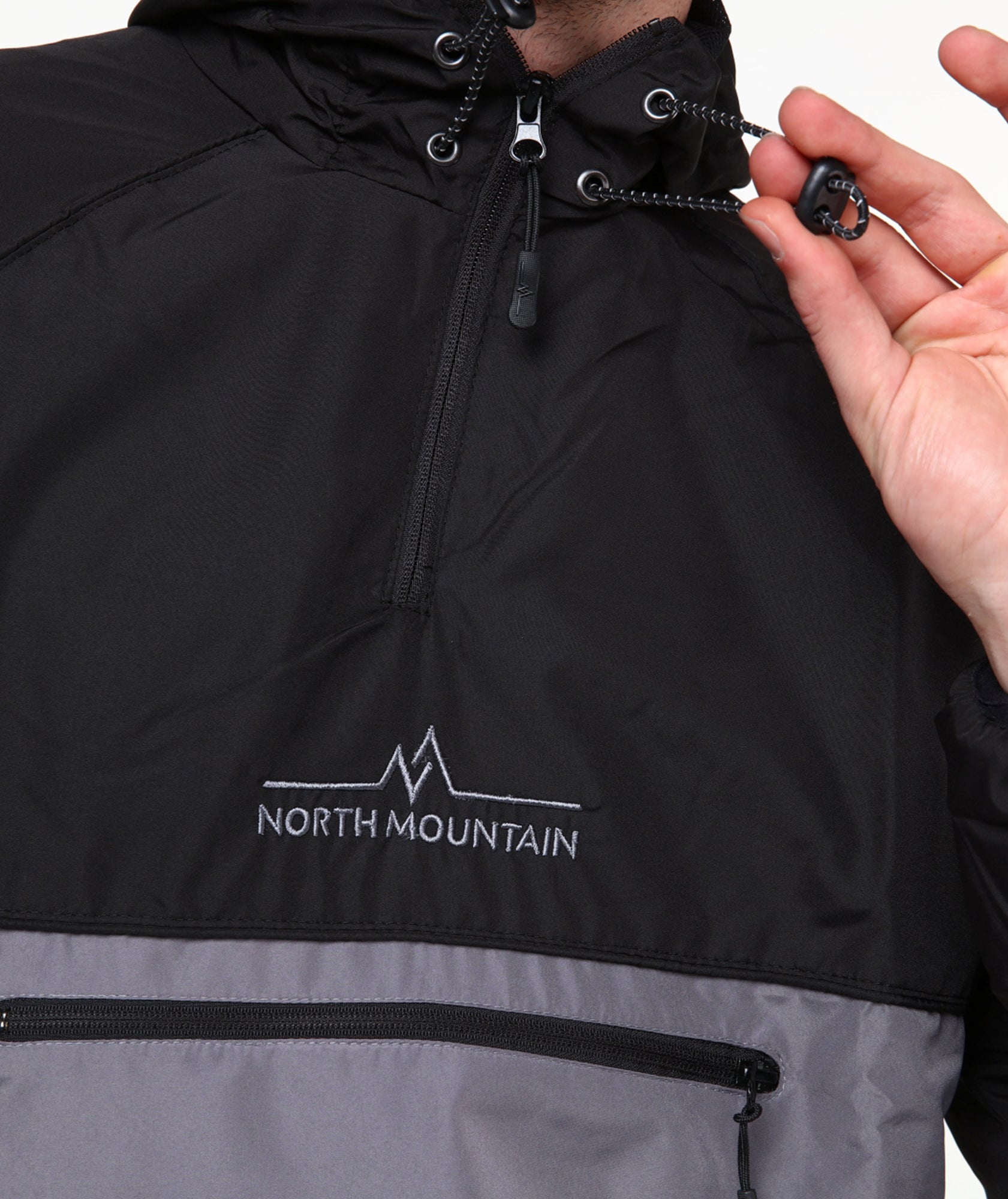 Speed Koşu Yağmurluğu Gri/Siyah