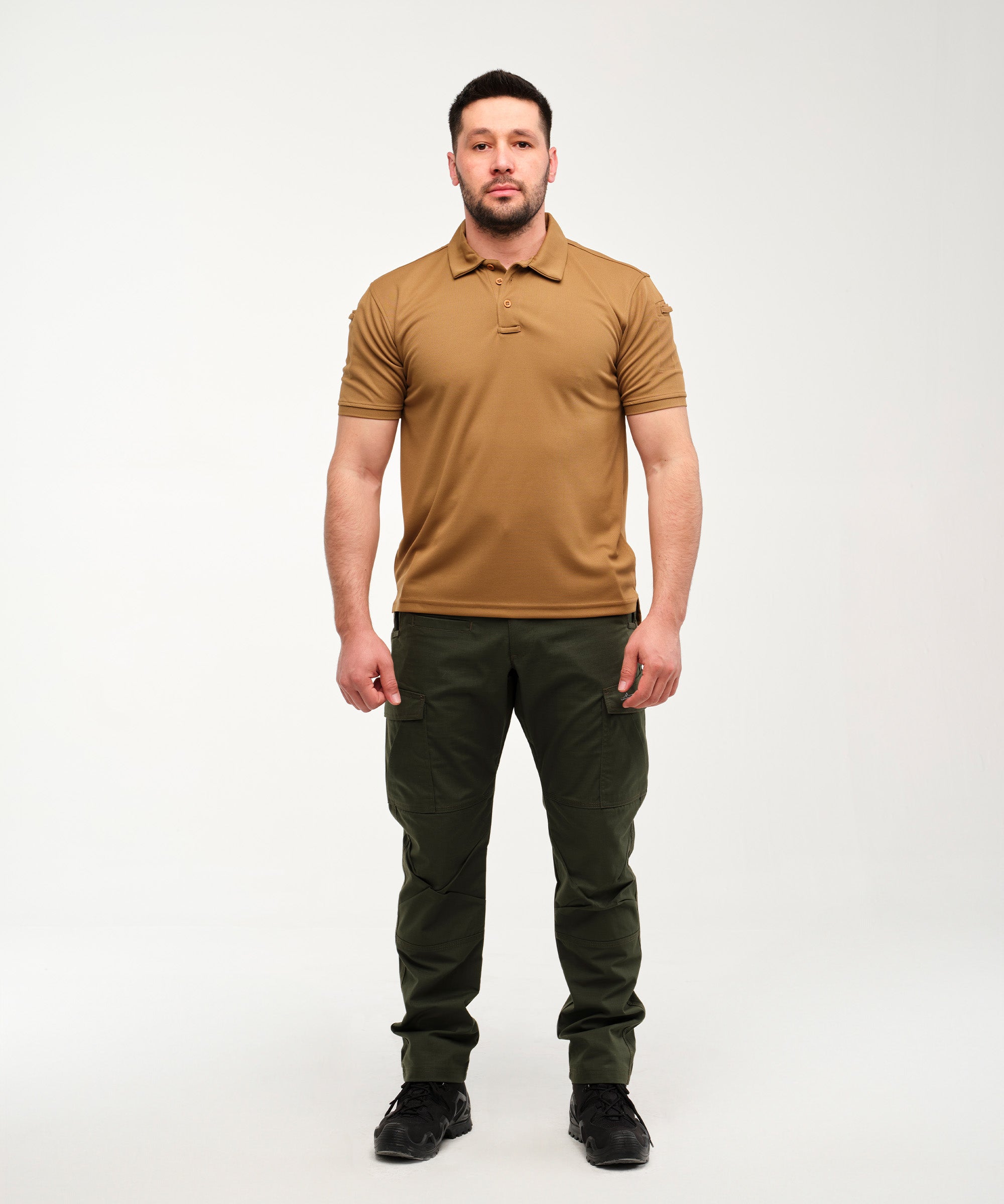 Urban Tactical Polo Yaka T Shirt Kahverengi