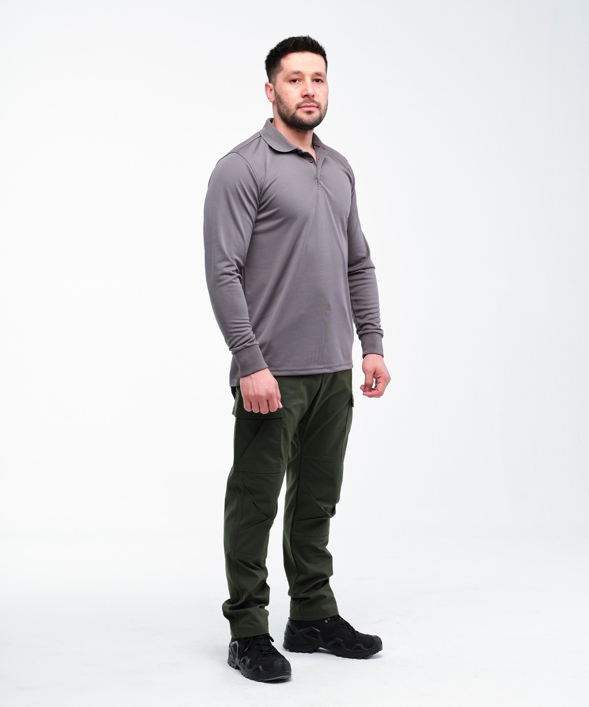 Aura Tactical Polo Uzun Kol T-shirt/ Antrasit