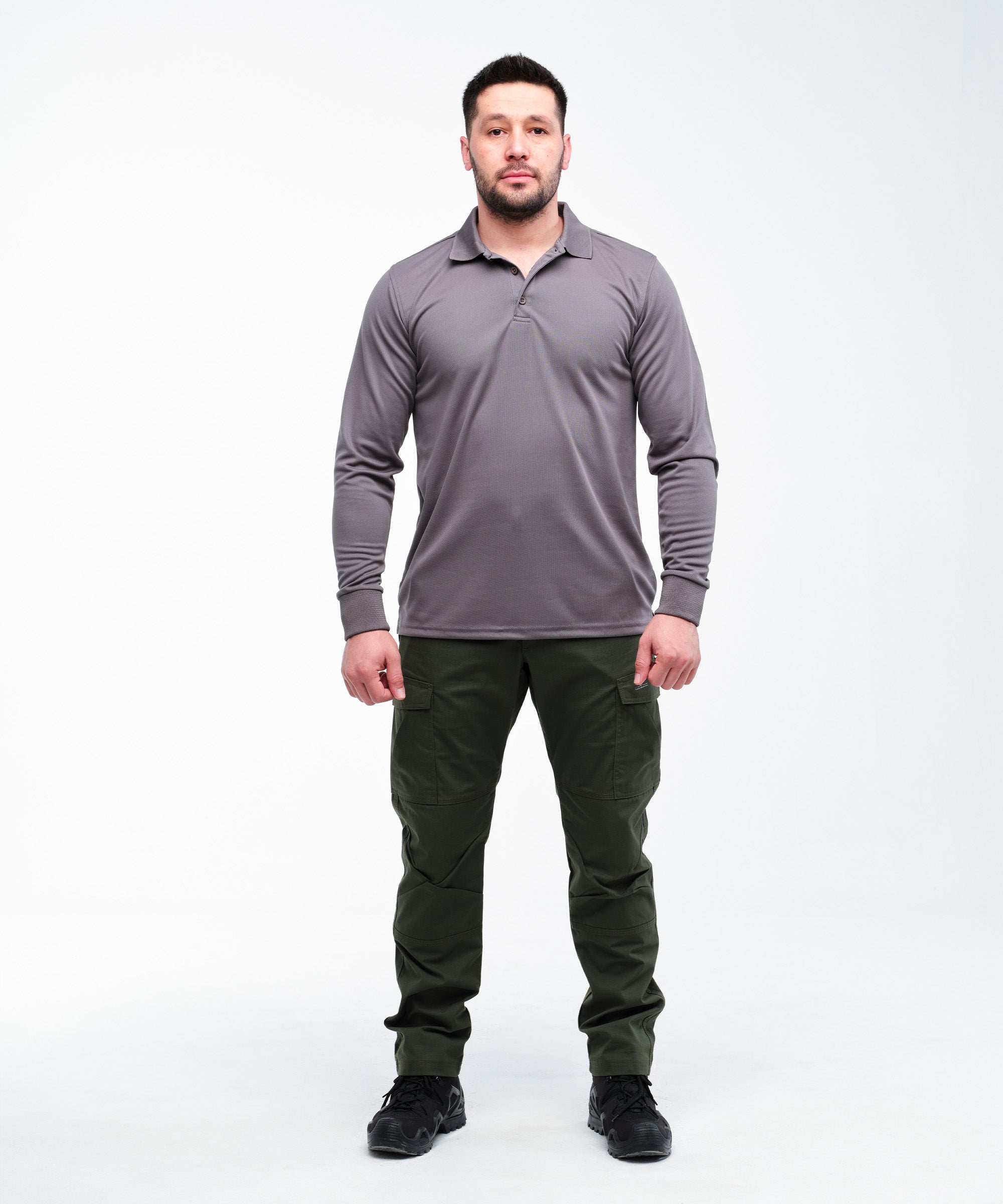 Aura Tactical Polo Uzun Kol T-shirt/ Antrasit